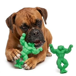 Jouet pour <span class=keywords><strong>chien</strong></span> robuste Schwarzenegger, en nylon durable, en forme de muscle, aromatisé au fromage, indestructible, pour mâcheurs agressifs - Product Image 1