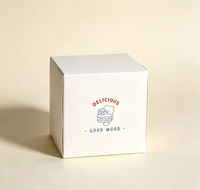 Boîte cadeau en papier mat personnalisée, fermeture magnétique, recyclable, rectangulaire, mini emballage pour gâteau, impression quadricolore, dessert, biscuit, boulangerie