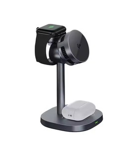 Station de charge sans fil magnétique 3 en 1 pour téléphone Qi2, montre et AirPods, refroidissement par semi-conducteur <span class=keywords><strong>TEC</strong></span> avec tête de chargeur réglable - Product Image 5
