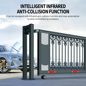 Porte pliante de haute qualité Parcs cours porte coulissante moteur 220v porte coulissante sectionnelle électrique - Product Image 2