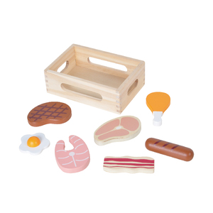 Jouets de <span class=keywords><strong>cuisine</strong></span> en <span class=keywords><strong>bois</strong></span> avec cadre, représentant des légumes, des fruits, des desserts et des fruits de mer, simulation de fruits de mer - Product Image 4