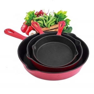 Fundición <span class=keywords><strong>de</strong></span> hierro, juego <span class=keywords><strong>de</strong></span> utensilios <span class=keywords><strong>de</strong></span> cocina <span class=keywords><strong>de</strong></span> hierro fundido, sartén profunda antiadherente - Product Image 5