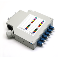 Boîtier de terminaison fibre optique en aluminium pour rail DIN, adaptateur 6 fibres SC Simplex LC Duplex FTTH