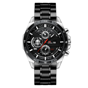 Montre à quartz multifonctionnelle pour homme, montre chronographe en acier inoxydable pour homme - Product Image 4