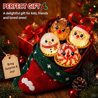 Jouet anti-stress de bureau, boîte surprise en forme de boulette de Noël à presser, texture cireuse simulée, jouet sensoriel pour adultes, cadeau