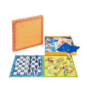 China Fabrikant Oem Promotionele Aangepaste Kinderen Puzzel Ludo Condottiere Board Game Set Custom Afdrukken Met Verpakking
