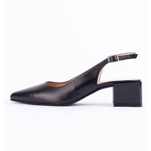 Zapatos de Tacón Alto con Punta Cerrada y Tacón Cuadrado para Mujer, con Logotipo Personalizado del Fabricante, Zapatos de Vestir con Tira Trasera - Product Image 1