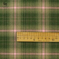 Tissu à carreaux en fil teint extensible TR personnalisé, couleur rose et verte, pour chemise, robe, veste, vêtements pour hommes