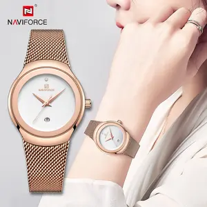 Naviforce นาฬิกา5004หรูหราใหม่ relogio feminino สำหรับผู้หญิงนาฬิกา montre Femme ผลิตจากโรงงานนาฬิกาอื่นๆไม่ใช่อัตโนมัติ