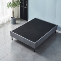 Base de lit souple minimaliste personnalisable, cadre de lit moderne en tissu à profil bas, design confortable et durable pour matelas