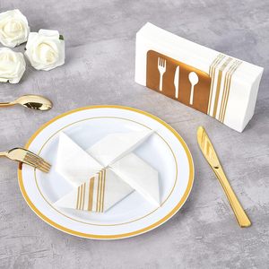 Serviettes de toilette jetables douces et absorbantes, serviettes en <span class=keywords><strong>papier</strong></span> jetables pour dîners, cuisine, fêtes, mariages - Product Image 3