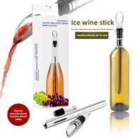 Bâton de refroidissement pour vin en acier inoxydable 304 avec verseur en acrylique, refroidisseur rapide et décanteur pour le vin