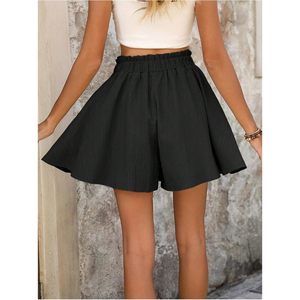 FOXA Women's <b>Flowy</b> High Waisted Breathable Chiffon Shorts with Drawstring Summer Beach Casual Wear - Product Image 2