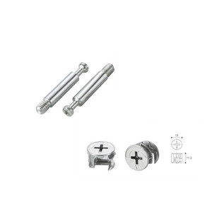 Tornillos de Espiga Metálicos, Tuerca de Bloqueo Excéntrica 3 en 1 para Tablero de 16 mm, Juego de Conectores <span class=keywords><strong>Minifix</strong></span> - Product Image 2