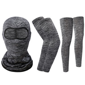 Summer Sports Face Mask Three Piece Set Outdoor Cycling UV Protection Sleeves Ice Silk Leg Warmers Unisex Adult - Product Image 4
