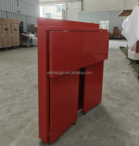 Mostrador Metálico Plegable Portátil Personalizable PT08C, Punto <span class=keywords><strong>de</strong></span> Venta Promocional con Marca para Exteriores, <span class=keywords><strong>Estación</strong></span> <span class=keywords><strong>de</strong></span> Boletos <span class=keywords><strong>de</strong></span> <span class=keywords><strong>Lotería</strong></span> Moderna - Product Image 3