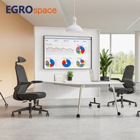 Chaise de bureau ergonomique de luxe EGROspace Boss avec massage, réglage lombaire et pivotante pour personnel