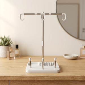 AA0208 3 Spool thread Stand w/plastic | Stick Stand with Oval Base and Metal Hanger for Hand Knitting <b>Tools</b> - Product Image 2