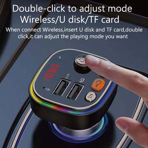 Cargador 3,1a para coche, puerto USB dual, plug-in, disco <span class=keywords><strong>U</strong></span>, tarjeta TF, receptor FM, bt5.0, reproductor de Bluetooth-MP3 de música, transmisor FM - Product Image 4