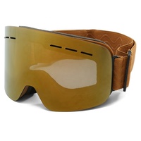 Lunettes de ski pour homme personnalisables, revêtement miroir UV400, lunettes de snowboard disponibles pour les amateurs de sports