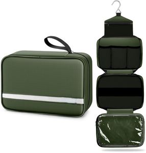Trousse de toilette pour homme et femme, trousse de toilette de voyage, trousse de toilette suspendue, organiseur d'hygiène avec 4 compartiments - Product Image 3