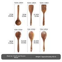 Ustensiles de cuisine en bois naturel ESTICK, cuillère à soupe, spatule pour faire sauter, ensemble de cuisine pour restaurant et service de repas à domicile