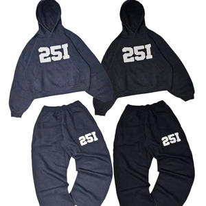 เสื้อฮู้ดดี้พิมพ์ลายทรงโอเวอร์ไซส์ ผ้าฝรั่งเศสเทอร์รี่เนื้อหนัก 100% ผ้าฝ้าย แบบมีกระเป๋า สองชั้น สวมใส่สบาย เหมาะสำหรับฤดูใบไม้ร่วง - Product Image 2