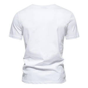 Camiseta Deportiva Masculina de Manga Corta, Nueva Colección de Verano, de Secado Rápido, Transpirable, de Tela Waffle, Poliéster/Algodón, Color Blanco, al por Mayor - Product Image 2
