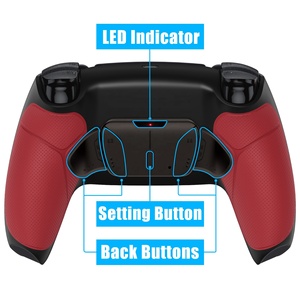 ตัวควบคุม PS5แบบด้ามจับทำจากยางสีแดงปุ่มรีปเปอร์โลหะสำหรับ Rise4.0ย้อนกลับของ PS5เพลย์สเตชัน - Product Image 4