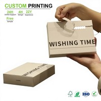 Kotak Karton Custom Print dengan Strip Sobek, Kotak Hadiah Kraft Tan Berlubang Mudah Dibuka dengan Tarik Tab, Grosir Eceran Karton Kertas