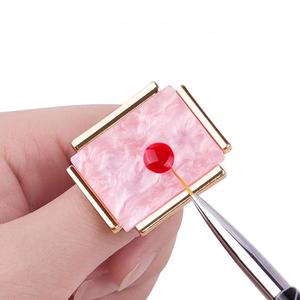 New resin Đá Nail Art Palette ngón tay Nhẫn móng tay giả Lời khuyên vẽ màu sắc pha trộn hiển thị DIY làm móng tay đánh bóng gel công cụ - Product Image 2