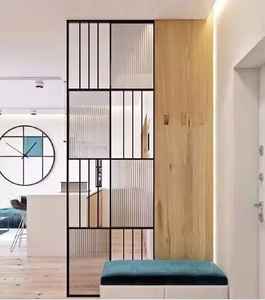Gran oferta, divisor de <span class=keywords><strong>Metal</strong></span> de Panel cortado con láser de partición de pantalla de acero inoxidable de diseño Simple moderno personalizado para restaurante y sala de estar - Product Image 5