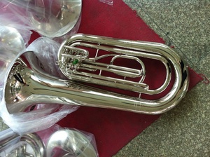 Haute qualité clé Bb Argent plaqué <span class=keywords><strong>piston</strong></span> Marche <span class=keywords><strong>Tuba</strong></span> (JMT-140) - Product Image 2