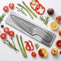 Nouvel ensemble de couteaux de cuisine en acier inoxydable avec support intégré, qualité supérieure, ultra-affûtés, manche creux, bloc de rangement pour couverts