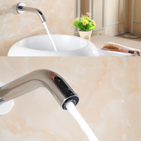 Robinet à capteur infrarouge automatique à une poignée moderne Robinet d'eau électronique sans contact pour évier pour cuisine et salle de bain Installation