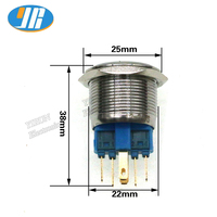 12V led métal 22mm interrupteur à bouton-poussoir momentané coque en acier inoxydable interrupteur lumineux à vendre