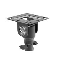 CHARMOUNT Promotion Spéciale Support de Projecteur Mural/Plafond en Acier Laminé à Froid Noir Rotation 360 Degrés Inclinaison -25° à 25° Charge 10kg