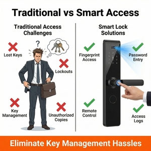 <span class=keywords><strong>Serratura</strong></span> Intelligente in Alluminio con App TTLock/Tuya, Impronta Digitale Biometrica, Occhio Magico, Password Digitale, <span class=keywords><strong>Chiave</strong></span>, Scheda Smart e Archiviazione Cloud per Porta d'Ingresso - Product Image 3