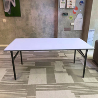Vente en gros à prix réduit, location événementielle, salle de banquet, table rectangulaire pliante en contreplaqué de PVC