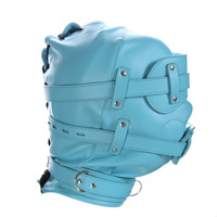 Masque de fétichisme intégral en cuir pour femme, collier BDSM, cagoule en latex pour jeu de rôle sexuel gay, cagoule de chien esclave