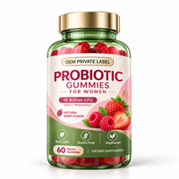 OEM Gummies Probiotiques Femme 10 Md CFU 60 Unités Saveur Baies Santé Intestinale Digestion GMP