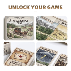 Étui magnétique à rabat avec compartiment secret, jeu de société d'exploration interactive tactile sur le thème des cartes et jetons vintage - Product Image 3