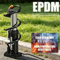 Baimei Mini Steel Bicycle Foot Pump High Pressure 85psi Dual Head Schrader Presta Valve MTB Road Bike Tire Inflator