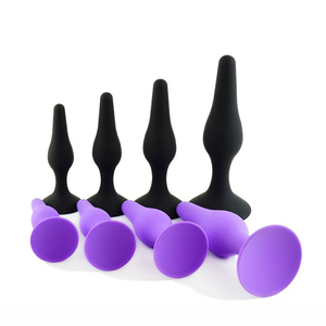 Set di 4 Plug Anali in Silicone per Donna Misure S M L XL, Giocattoli per Adulti - Product Image 1