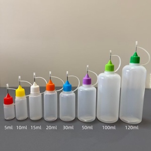 Bouteilles souples en LDPE à embout <span class=keywords><strong>aiguille</strong></span>, plusieurs capacités, avec bouchons colorés, <span class=keywords><strong>pour</strong></span> huiles industrielles, adhésifs, peintures, liquides et médicaments - Product Image 2