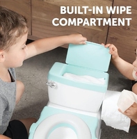 Real Feel Pot avec lingettes Stockage Siège de transition Doublures jetables Toilette réaliste Facile à nettoyer Assembler