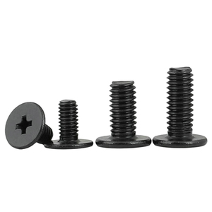 M1.2 M1.4 M1.6 M2 M2.5 M3 M4 M5 CM 블랙 카본 스틸/니켈 도금 필립스 나사 크로스 초박형 플랫 웨이퍼 헤드 볼트 금속 - Product Image 4