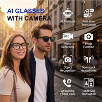 Lunettes de soleil intelligentes CY03 AI avec traducteur linguistique en temps réel Wi-Fi, commande vocale, lunettes pour les voyages, conversation multilingue