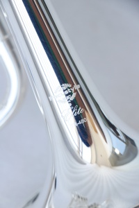 <span class=keywords><strong>Trompeta</strong></span> Profesional Modelo 4 con Válvulas Rotatorias de Latón Plateado, <span class=keywords><strong>Trompeta</strong></span> Piccolo BB/A para Principiantes, Instrumento Musical - Product Image 3