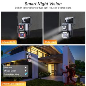 Regis <span class=keywords><strong>IPC360</strong></span> 4k 8MP <span class=keywords><strong>Wifi</strong></span> máy ảnh ngoài trời 10x zoom kỹ thuật số PTZ bé màn hình tầm nhìn ban đêm CCTV <span class=keywords><strong>Camera</strong></span> ống kính kép mạng Máy ảnh - Product Image 6